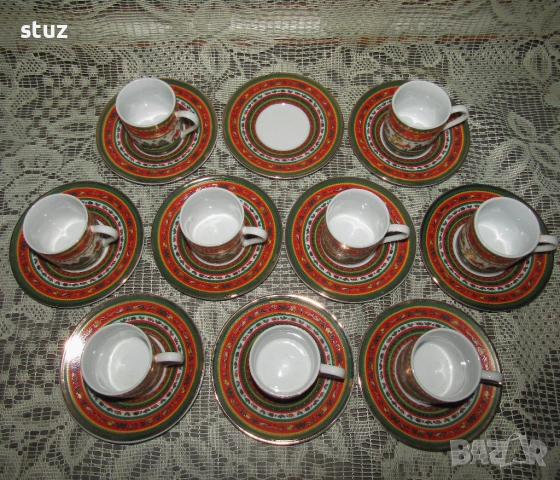 Порцеланови чашки за кафе с чинийки, с коледни мотиви, нови, снимка 4 - Чаши - 52585463