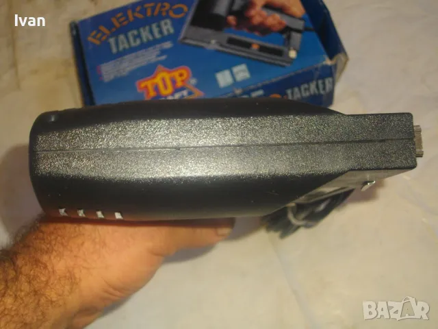 Нов немски комбиниран 8-16мм електрически дърводелски тапицерски ТАКЕР Elektro Tacker Top Craft ET 1, снимка 12 - Други инструменти - 47485869