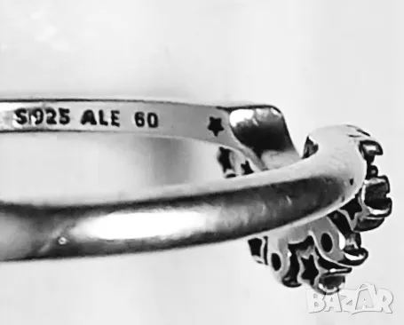 Красив нежен сребърен пръстен с луна, снимка 3 - Пръстени - 49122502