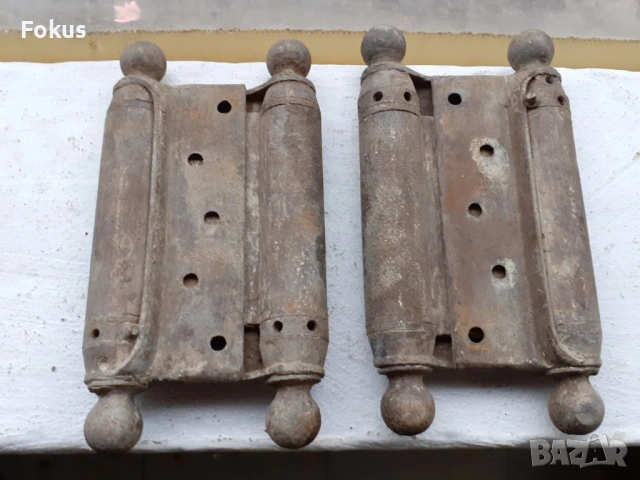 Стари ковани панти за порта, снимка 2 - Антикварни и старинни предмети - 53498310