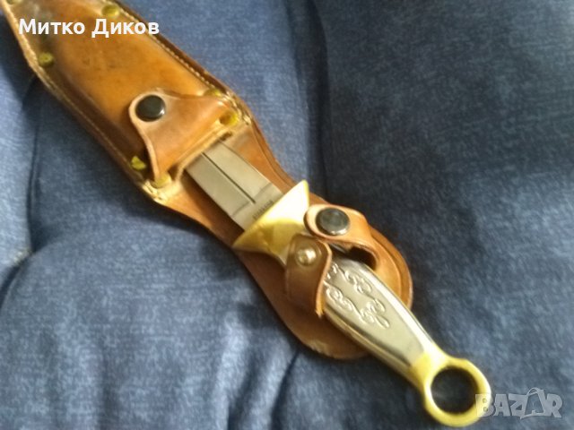 Кама 190х90мм маркова станлес тип Дж. Стейтън от Непобедимите-3 калъф естествена кожа с доп.преграда, снимка 5 - Ножове - 41536630