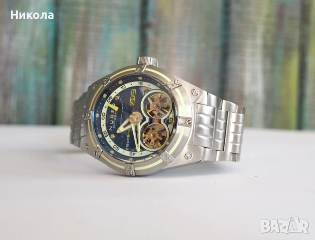 Nubeo Galileo Automatic , нов, пълен комплект  Blue Limited Edition, снимка 3 - Мъжки - 52355654