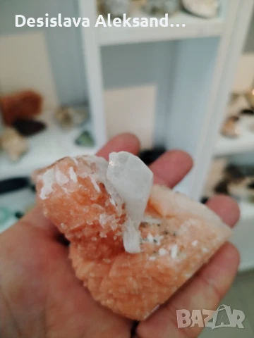 Оранжев стилбит със апофилит от Индия, много изгодно 