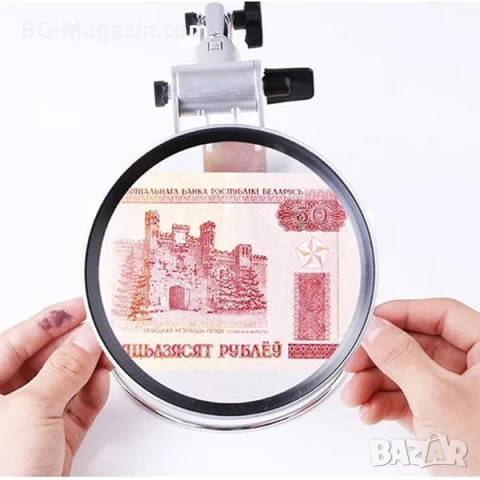 Евтина стъклена голяма увеличителна настолна лупа лед осветление за четене гоблени шиене LED лампа, снимка 2 - Други инструменти - 50921135