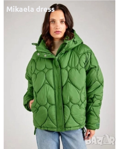 Разкошно, супер свежо и топло зимно яке от Fabienne Chapot в зелен цвят. Идеално за стилни и модерни, снимка 3 - Якета - 52371732
