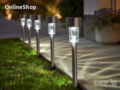 Комплект от 6 броя LED соларни лампи, снимка 2 - Соларни лампи - 53809673