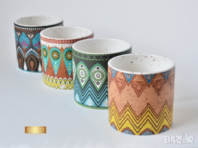 Кашпи за сукуленти и цветя / Подарък за нов дом / Керамични кашпи за цветя, снимка 7 - Декорация за дома - 40513030