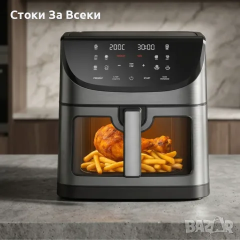 Фритюрник с горещ въздух 8L 1800W с 11 програми, снимка 3 - Фритюрници - 56295364