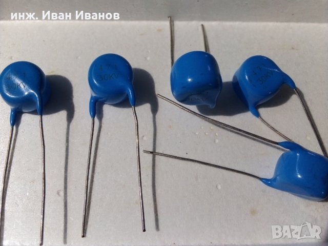 Дискови HV кондензатори 470pF/30000V  (470pF/30kV), снимка 2 - Друга електроника - 34384569