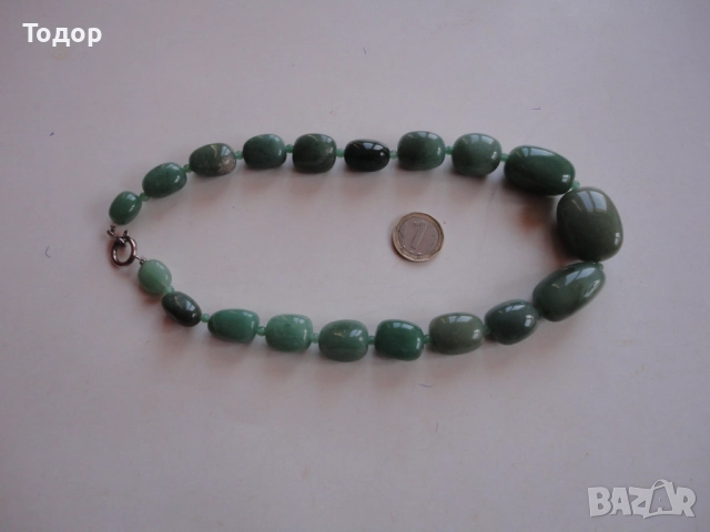 Страхотно колие гердан авантюрин , снимка 2 - Колиета, медальони, синджири - 52849609