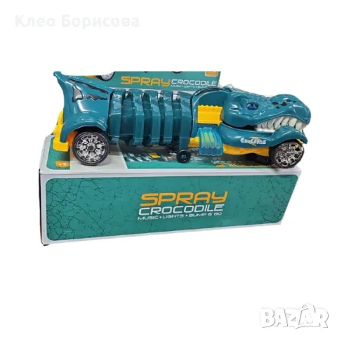 Интерактивна играчка крокодил със светлини, музика и спрей ефект