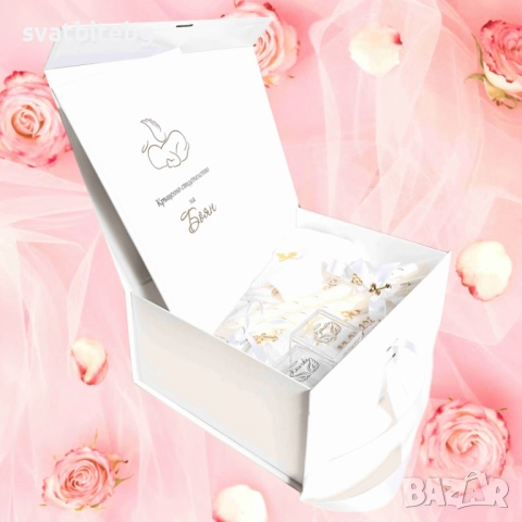 Комплект за кръщене с бродирани хавлии и аксесоари, снимка 5 - Декорация - 52869875