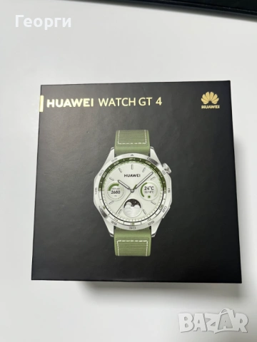 Huawei Watch GT 4 46mm Green Woven Strap – нов, неактивиран, снимка 3 - Смарт гривни - 53758587