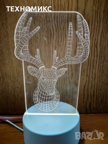 ПРОМО!!! Холограмна 3D LED нощна лампа , снимка 16 - Лед осветление - 41375506