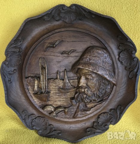 2бр винтидж декорация за стена резин Sic France овчар моряк спалня, снимка 5 - Пана - 40655431