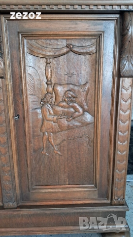 Шкаф с дърворезба масив №111, снимка 3 - Шкафове - 52477764