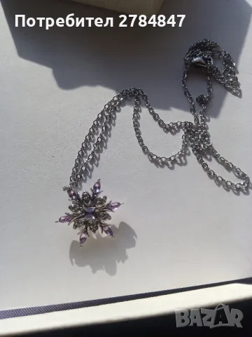 Колие с кристали , снимка 3 - Колиета, медальони, синджири - 49045043