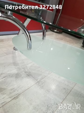 Холна маса /хром и стъкло , снимка 2 - Маси - 42374761