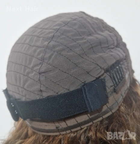 Естествена перука, кафява с руси кичури, 60 см, Lace 4х4, снимка 11 - Аксесоари за коса - 53351970