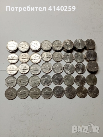 САЩ МОНЕТИ ГОЛЯМ ЛОТ 5 цента 1964 г до 2018 г , снимка 2 - Нумизматика и бонистика - 52222017