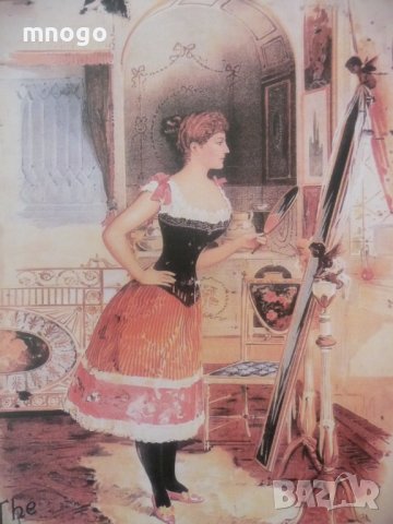 Метална Табела мода жена корсет огледало красавица барок    , снимка 2 - Други ценни предмети - 39092217