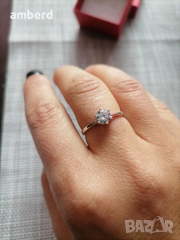 Изключително красив и нежен сребърен пръстен - модел R068, снимка 2 - Пръстени - 53614556