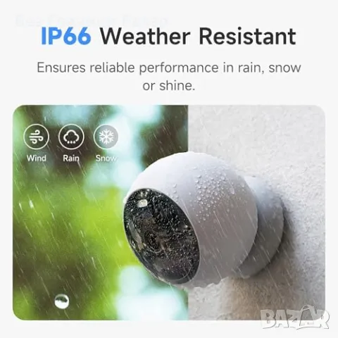 Нова Noorio 2K безжична камера с магнитен монтаж и нощно виждане дом, снимка 9 - Други - 49647371