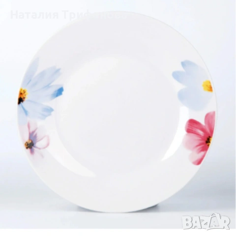 Комплект чинии 24 части с нежни цветя – Свежест и стил за всяка трапеза, снимка 4 - Сервизи - 53406578