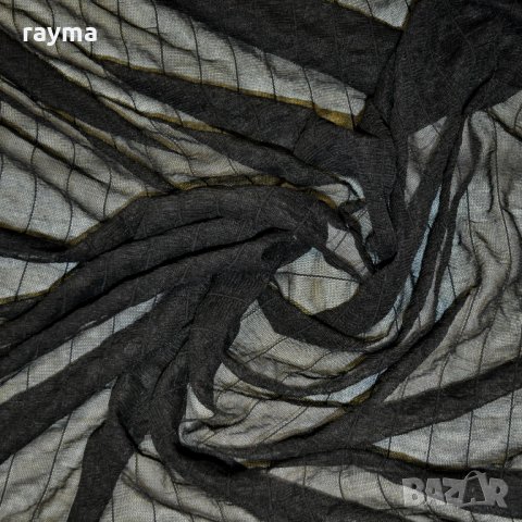 -70% Плат черна еластична мрежа райе, снимка 5 - Поли - 34784018