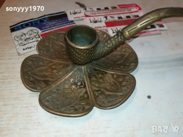 ЛУЛА-СВЕЩНИК МЕД МЕСИНГ 17Х12Х8СМ-ВНОС SWISS 1201251902, снимка 8 - Антикварни и старинни предмети - 48654725