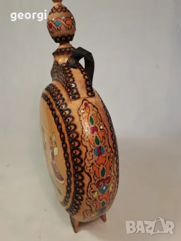 голяма декоративна дървена бъклица 7/3, снимка 3 - Антикварни и старинни предмети - 49784028