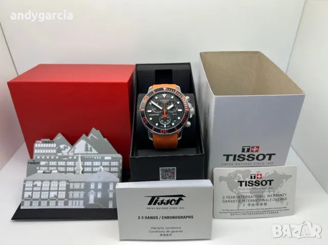  TISSOT SEASTAR 1000 CHRONOGRAPH мъжки часовник хронограф T120.417.17.051.01 КАТО НОВ кутия комплект, снимка 9 - Мъжки - 47823230