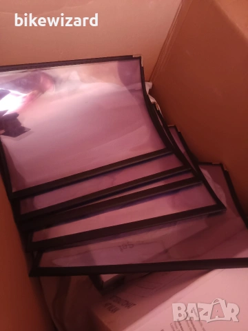 5-частични поставки за менюта A4, двойно сгъваеми, прозрачни PVC за ресторанти и барове – черни НОВИ, снимка 2 - Други стоки за дома - 53639838