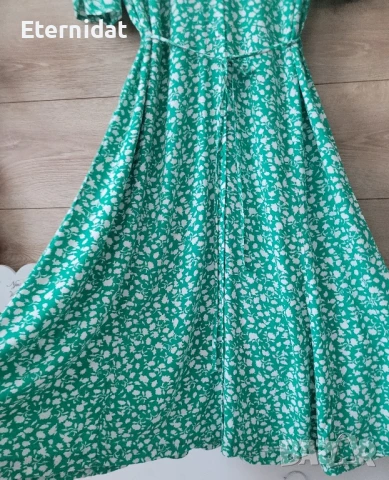 Зелена рокля н цветя HAMPTON REPUBLIC , снимка 3 - Рокли - 51269219