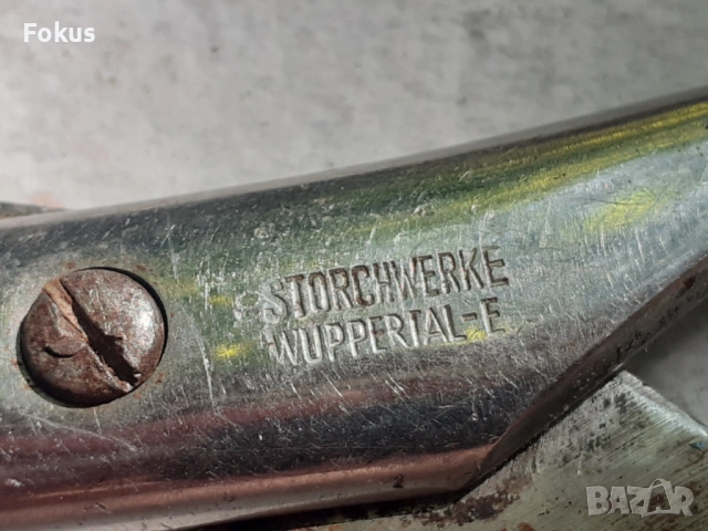 Стара голяма немска ножица с маркировка, снимка 3 - Антикварни и старинни предмети - 53307053