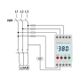 TVPS3-8A,Трифазна защита от напрежение,загуба на фаза,обръщане на фаза,фазов дисбаланс, снимка 2