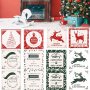 Нови 30 броя Самозалепващи се коледни етикети / стикери за подаръци опаковане Коледа