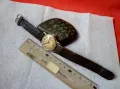 MEWMARK "52" Made in England Стар РЯДЪК Мех. АНГЛИЙСКИ РЪЧЕН ЧАСОВНИК с КОЖЕНА КАИШКА РАБОТЕЩ 49579, снимка 5