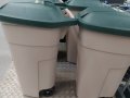 Боклукчийска кофа, контейнер за смет отпадъци с капак и колелца56 x 52 x 88, 110 литра , снимка 5
