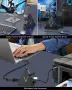 USB C хъб 4 порта JoyReken, USB C към USB хъб с удължен кабел 2 фута, адаптер тип C към USB , снимка 4