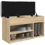 vidaXL Пейка за обувки, сонома дъб, 82x32x45,5 см, инженерно дърво, снимка 4