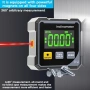 Нов Магнитен дигитален нивелир ъгломер куб с лазер, USB, ±0.1°, IP54, снимка 4
