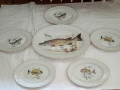 стар български порцелан рибен сервиз стар порцелан сервиз за риба, снимка 1