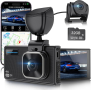 ONDASHCAM Dash Cam, 4K Dash Cam отпред и отзад, 5G WiFi, 3,5" екран