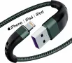 Кабел Lightning към USB за iPhone DigitalOne SP00991, дебел , екраниран, метални букси, 2м, за iPhon, снимка 1