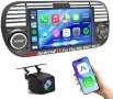 Нова Android 15 мултимедия Fiat 500 7 инча CarPlay GPS WiFi кола автомобил, снимка 1