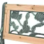 vidaXL Градинска пейка, 122 cм, дърво, снимка 4