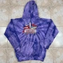 Суитшърт с качулка Tye Dye лилаво дамски размер M, снимка 6