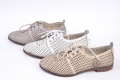 НОВО! Ниски дамски обувки с лазерна перфорация от естествена кожа, снимка 1 - Дамски ежедневни обувки - 36149154
