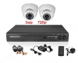 2 вътрешни камери 3мр 720р + dvr 4 канален - пълна система за видеонаблюдение, снимка 1 - Комплекти за видеонаблюдение - 36065296